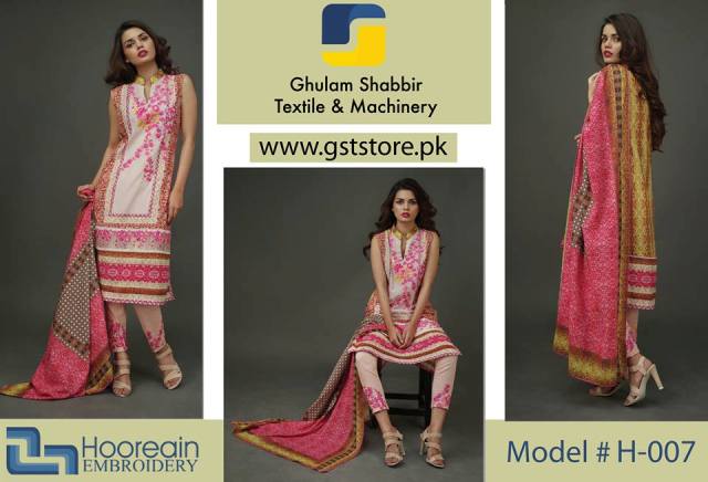 Hooreain Embroidered Dresses 2015, www.gshabbirtextile.com, Hooreain Embroidery Collection 2015 by Ghulam Shabbir Textile, Hooreain Embroidery Collection 2015, Ghulam Shabbir Textile, Hooreain Lawn Embroidery Dresses Collection 2015, Lawn Embroidery Dresses Collection 2015, Pakistani clothing brand